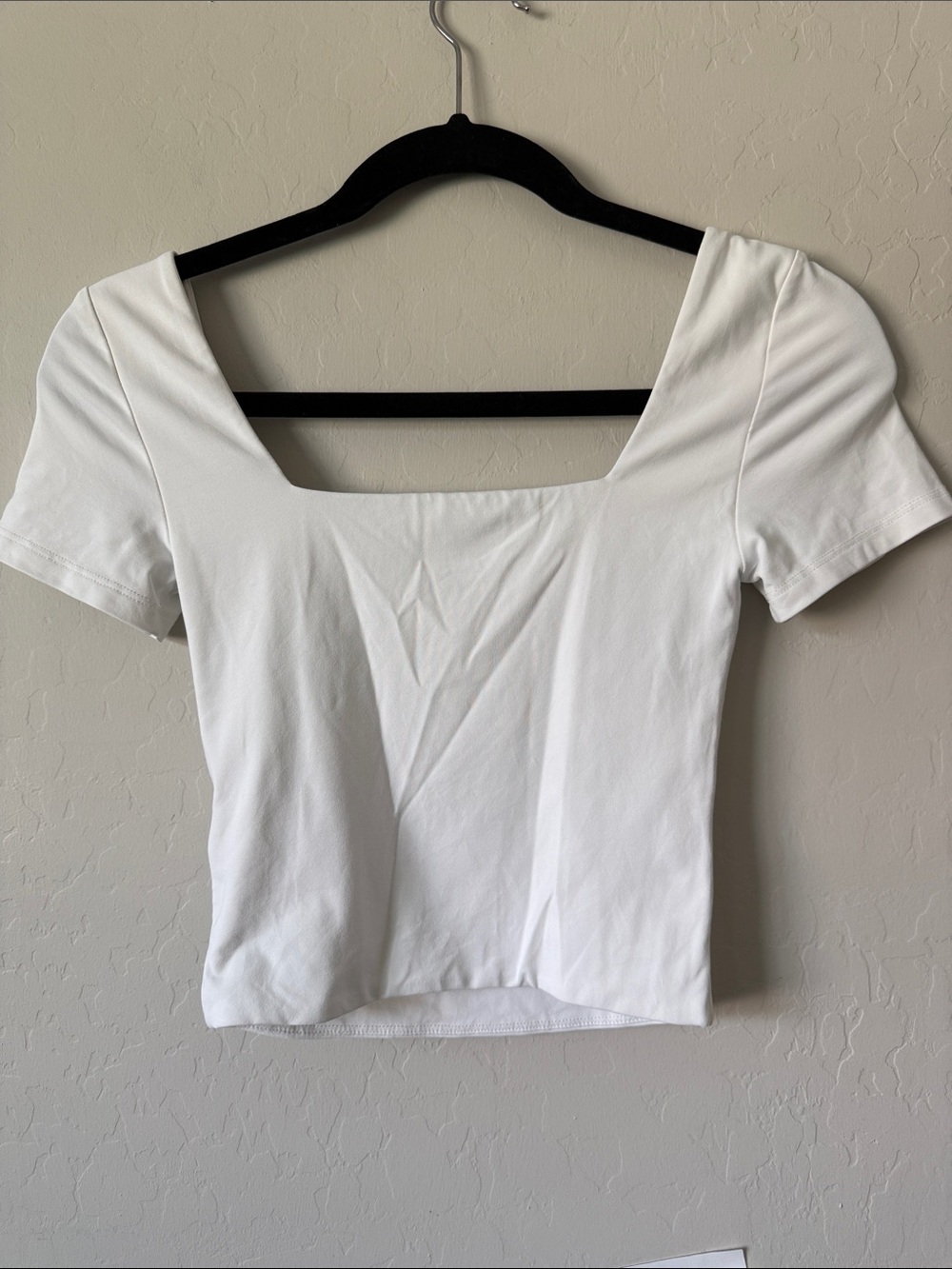Babaton White Square-Neck Short Sleeve Top XS double lined! EXC COND! - Picture 4 of 4